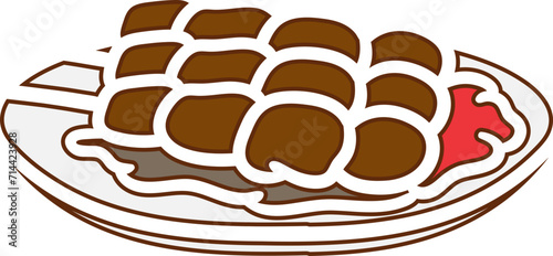 Satay Indonesian Food Doodle