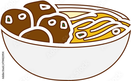 Mie Bakso Indonesian Food Doodle