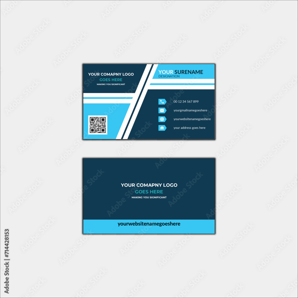 Business card design layout. Front and Back both side. Vector Business card design layout. Front and Back both side. Vector