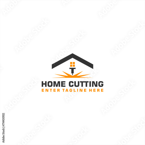 Laser Cutting logo design, laser cutting vector, vintage laser cutting

