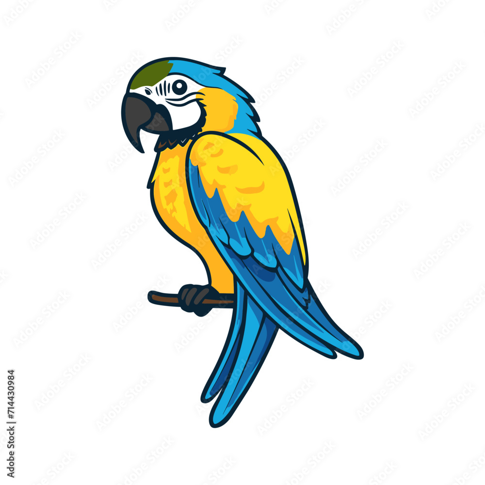 cute parrot cartoon