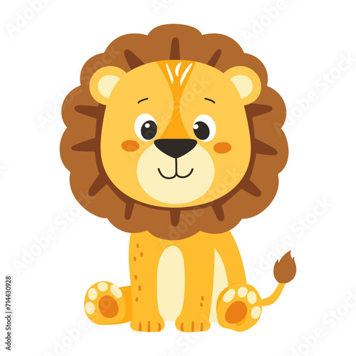 Fototapeta Naklejka Na Ścianę i Meble -  cute lion cartoon