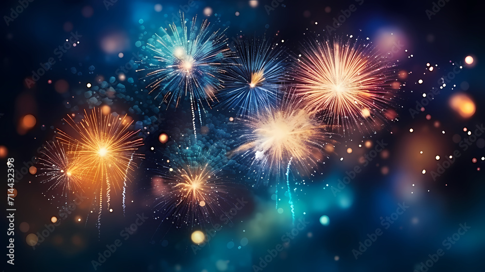 Fireworks background for celebration, holiday celebration concept