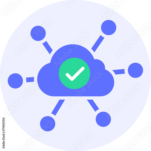 cloud connect modern icon illustration