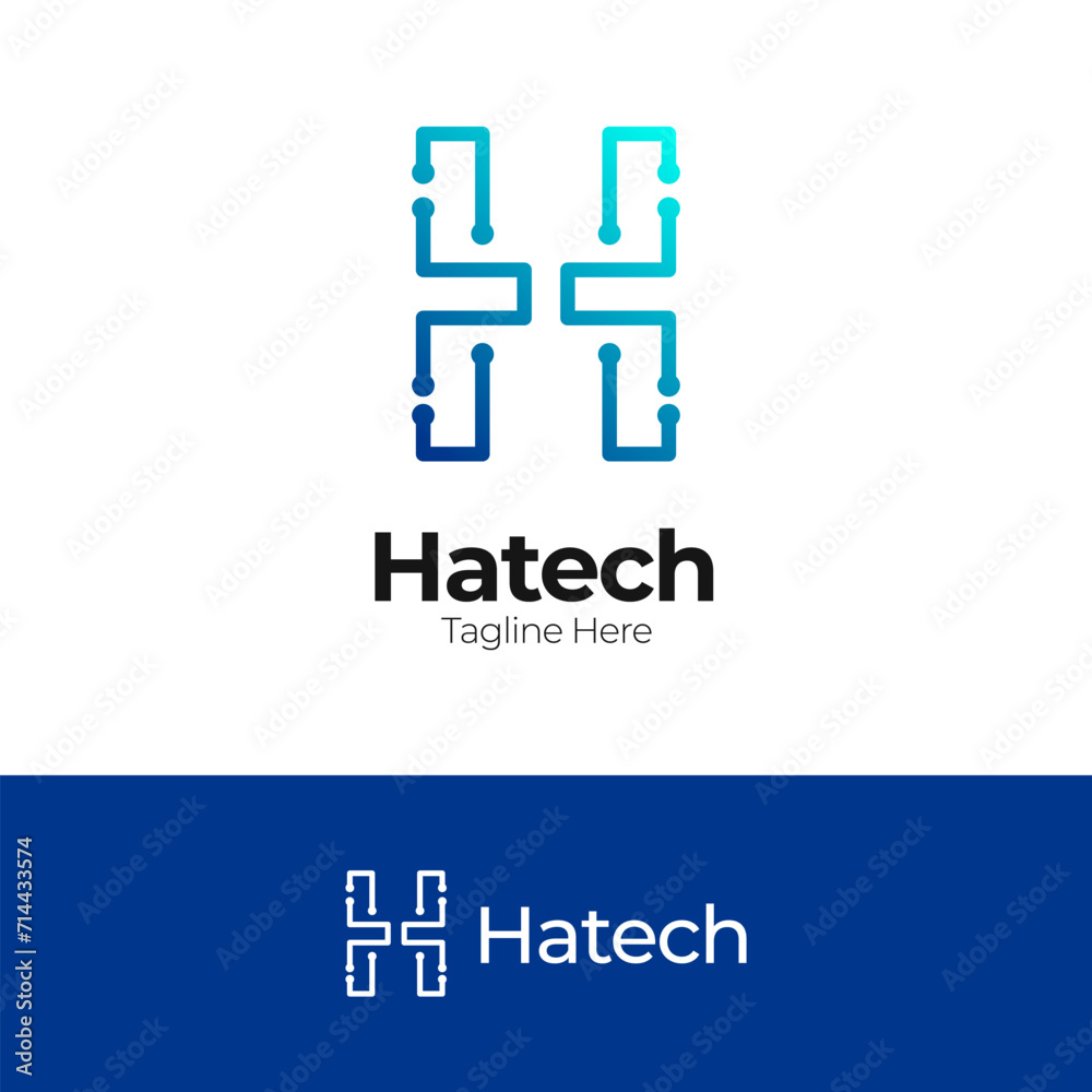 modern letter H logo design. H techy logo. H Letter Tech Logo. Letter H Technology logo. 