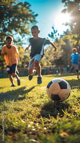 Back to school  After-School Sports  Capture the energy and enthusiasm of students participating in after-school sports  background image  generative AI