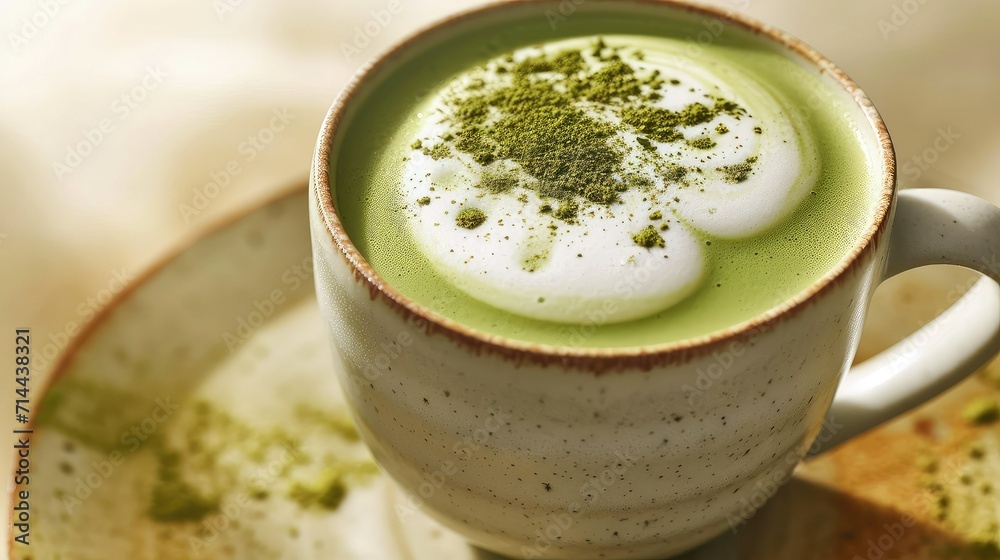 Green tea matcha latte on wooden background. Green tea matcha latte on wooden background.
