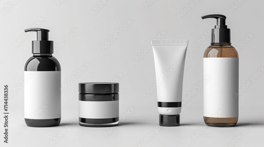 Various product bottles On a white background for use in design. Various product bottles On a white background for use in design.