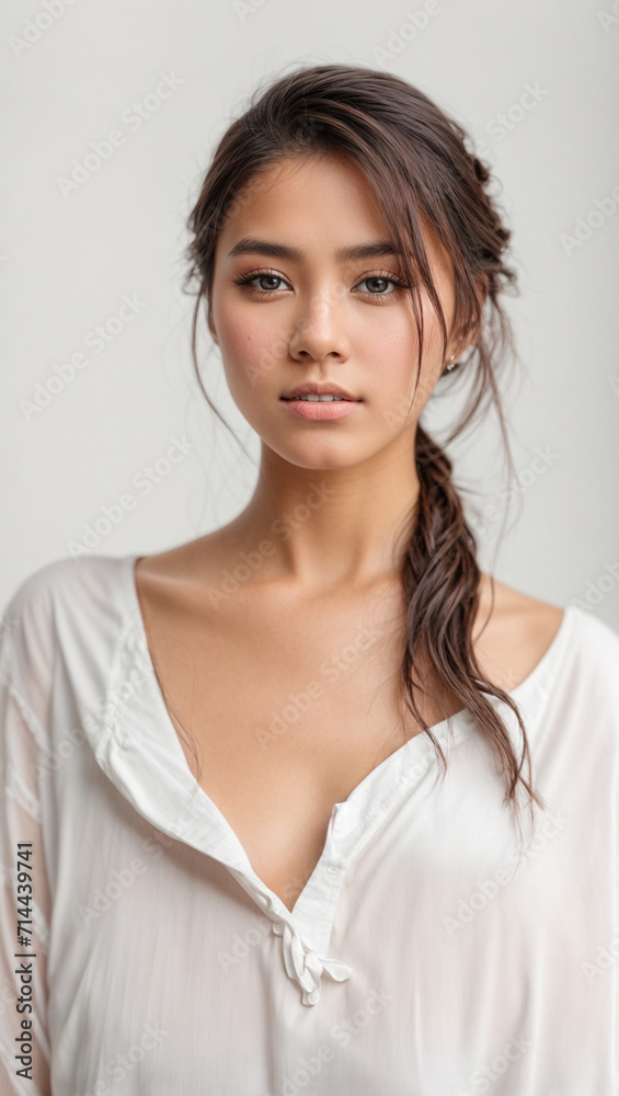 Portrait of A Young Student Girl