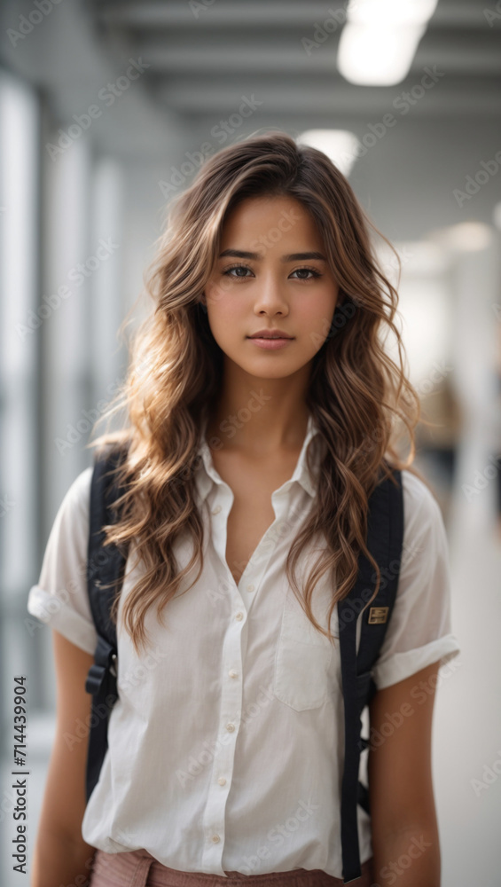 Portrait of A Young Student Girl Portrait of A Young Student Girl