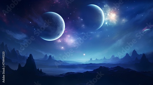 Beautiful planetary atmosphere graphic background