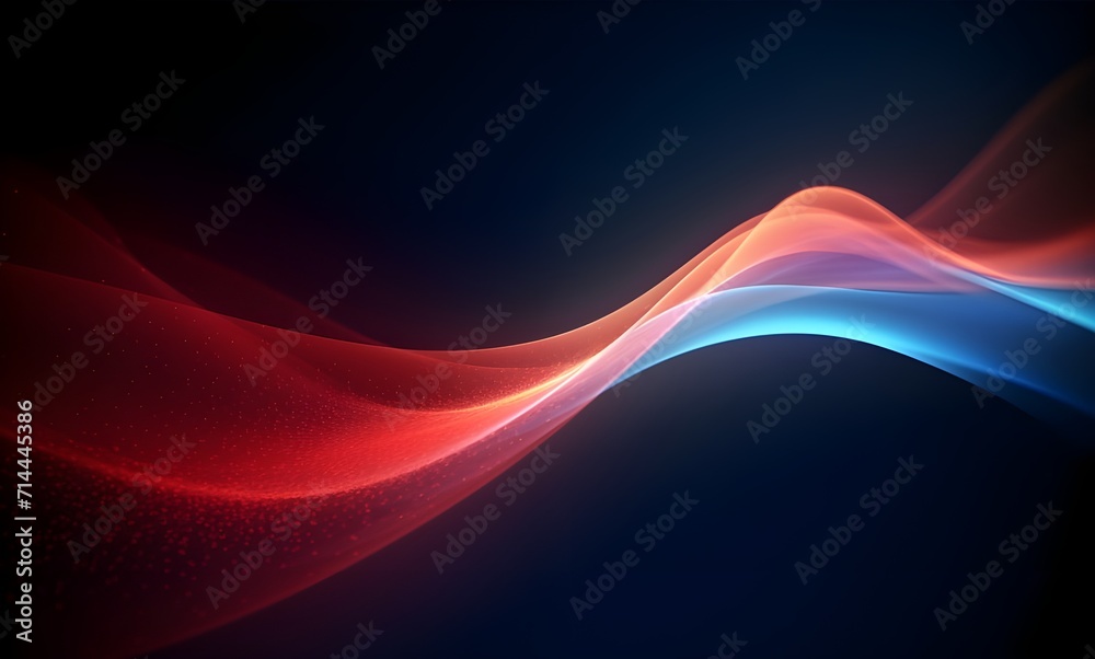red and blue wave background for your videos, dark orange, dazzling chiaroscuro, confetti-like dots. Generative AI. red and blue wave background for your videos, dark orange, dazzling chiaroscuro, confetti-like dots. Generative AI.