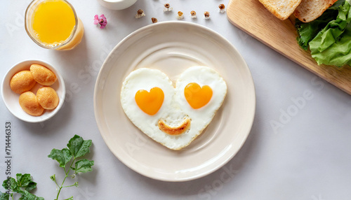 Heart-Shaped Smiling Face Eggs