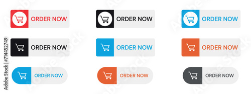 Order Now, Shop Now, Buy Now Buttons with Cart Icon - Elevate Your Shopping Experience
