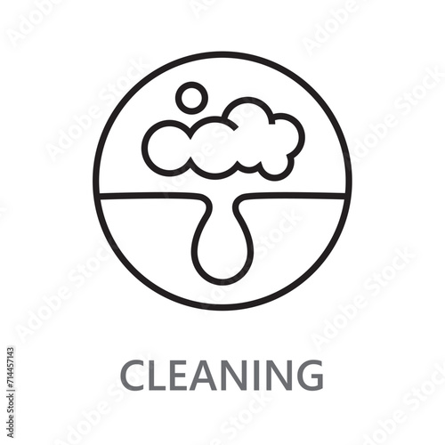 cleaning. skin care icon. cleaning and cleansing line icon vector illustration.