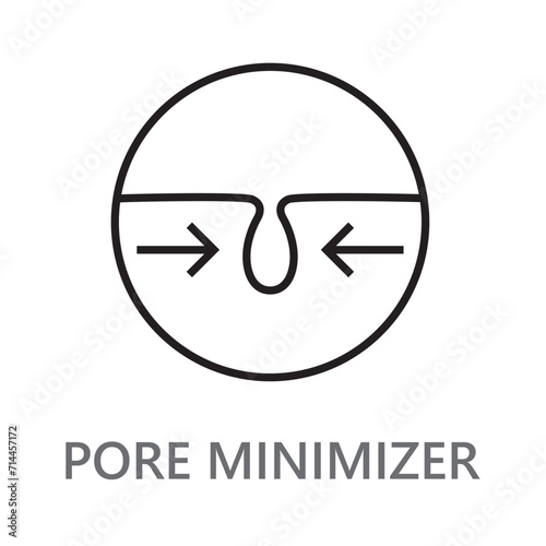 pore minimizer. skin care icon. cleaning and cleansing line icon vector illustration.
