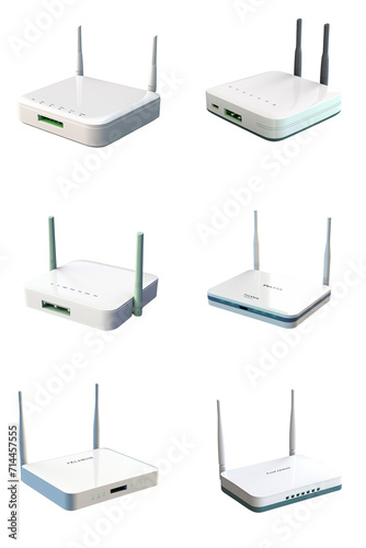 set collection wifi routers Artificial Intelligence Generative