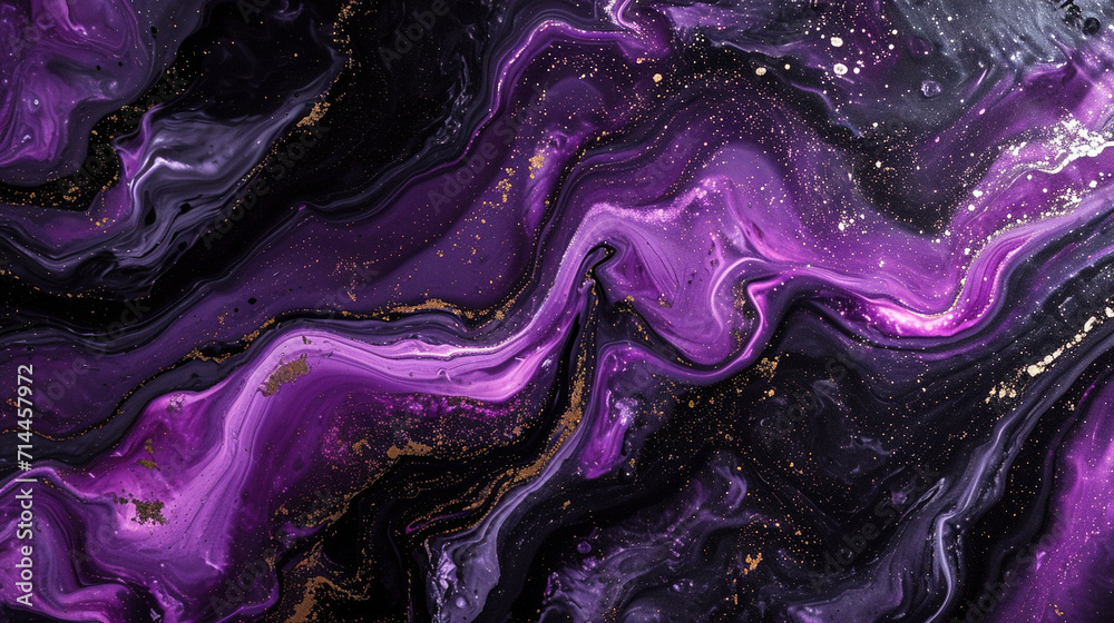 Obraz premium Electric Purple and Black marble background