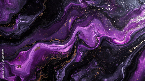 Electric Purple and Black marble background