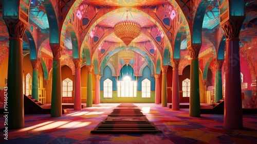 Colorful Beautiful Architecture of a mosque