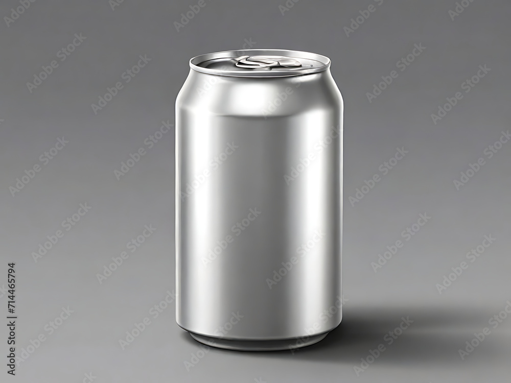 3D realistic illustration of aluminum can mockup ,Aluminum beverage can mockup isolated on grey background. 3d rendering 3D realistic illustration of aluminum can mockup ,Aluminum beverage can mockup isolated on grey background. 3d rendering