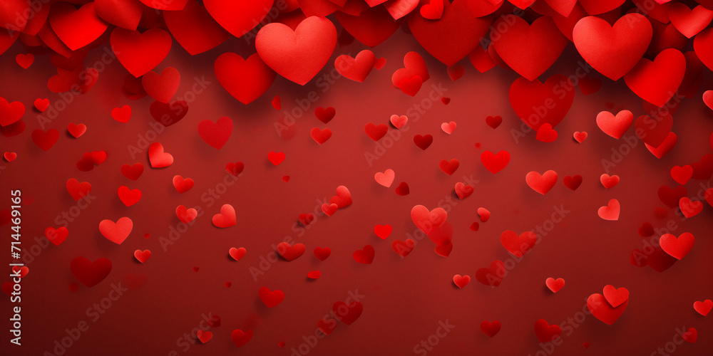 Valentine's Day abstract red background with hearts. Hearts texture red background with glitter love Valentine's Day abstract red background with hearts. Hearts texture red background with glitter love