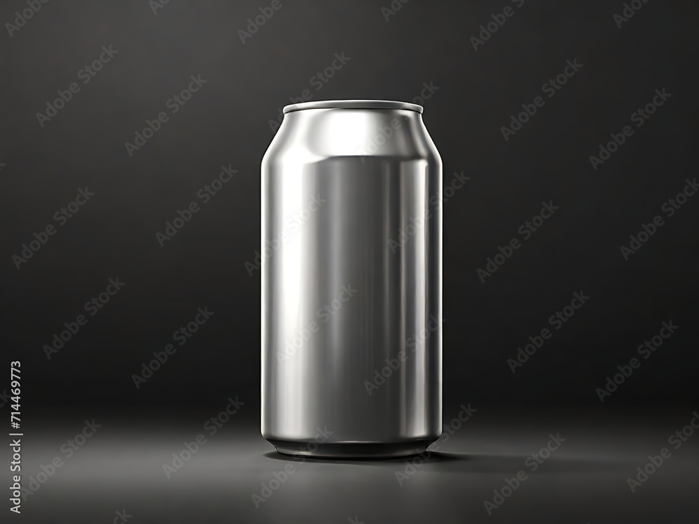 3D realistic illustration of aluminum can mockup ,Aluminum beverage can mockup isolated on grey background. 3d rendering 3D realistic illustration of aluminum can mockup ,Aluminum beverage can mockup isolated on grey background. 3d rendering