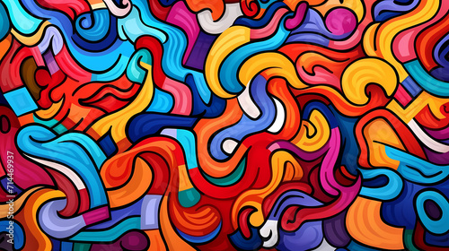 Cute graffiti art abstract background poster web page PPT, art background