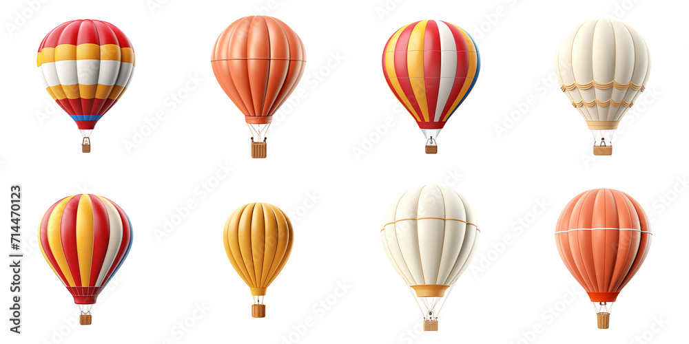 Obraz premium set collection air balloon Artificial Intelligence Generative