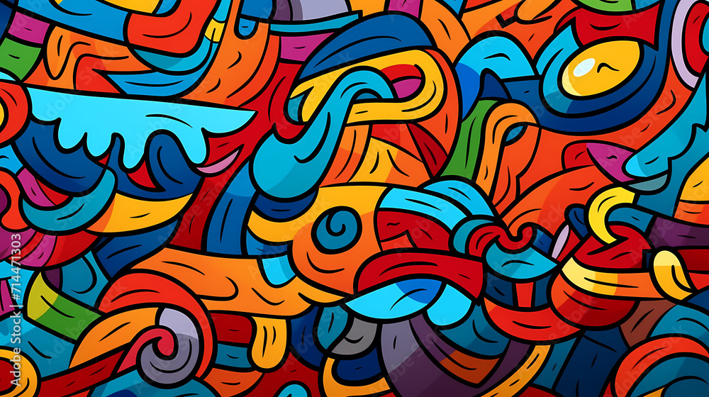 Cute graffiti art abstract background poster web page PPT, art background