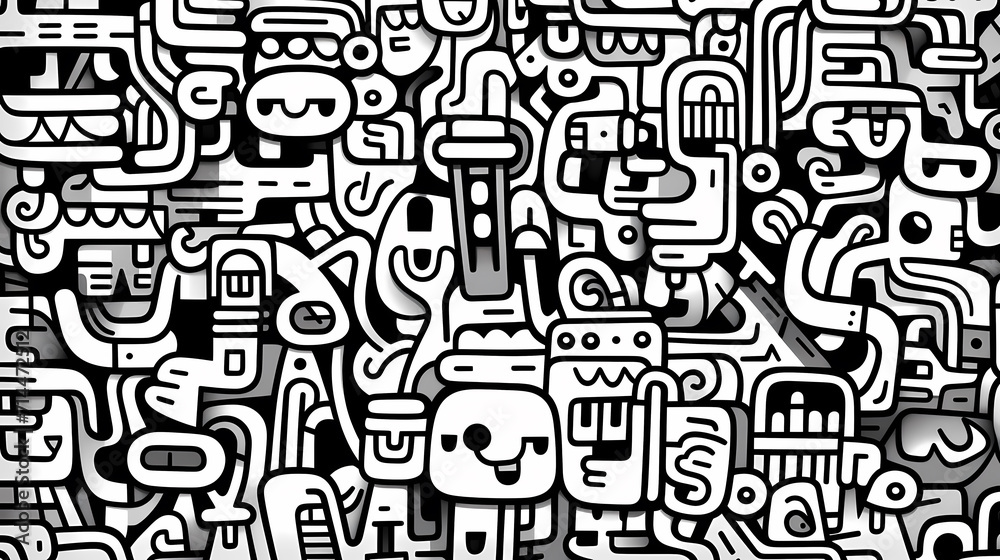 Cute graffiti art abstract background poster web page PPT, art background Cute graffiti art abstract background poster web page PPT, art background
