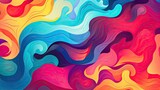 A colorful abstract design with swirling patterns