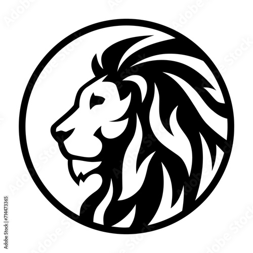 Lion Head black color vector