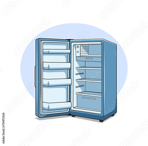 Refrigerator Cartoon Design Illustration vector eps format , suitable for your design needs, logo, illustration, animation, etc.