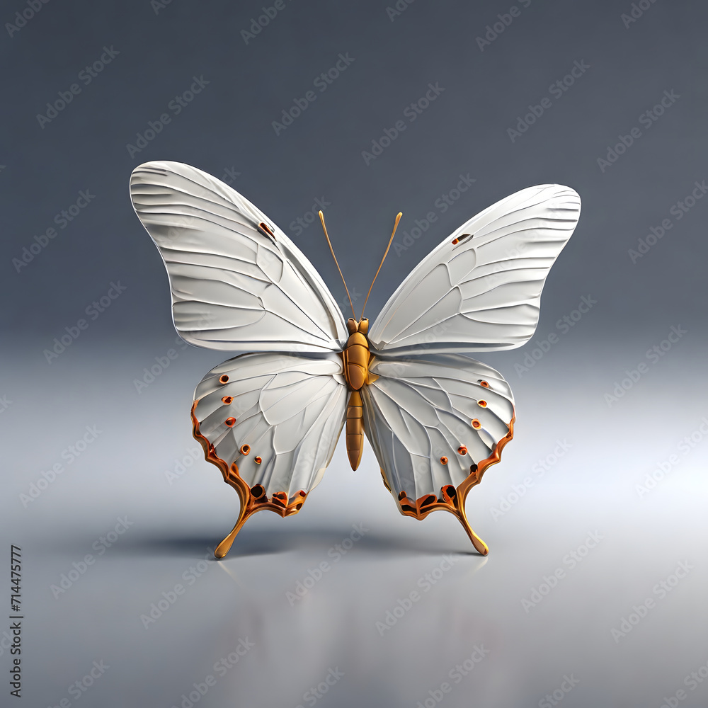 Obraz premium minimalist White Butterfly