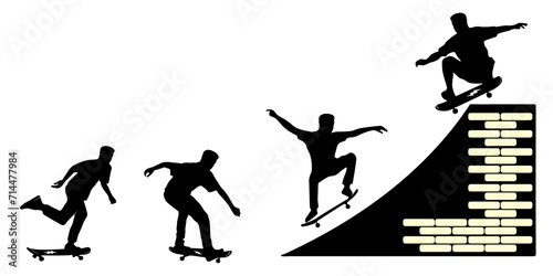 silhouette of a skateboard
