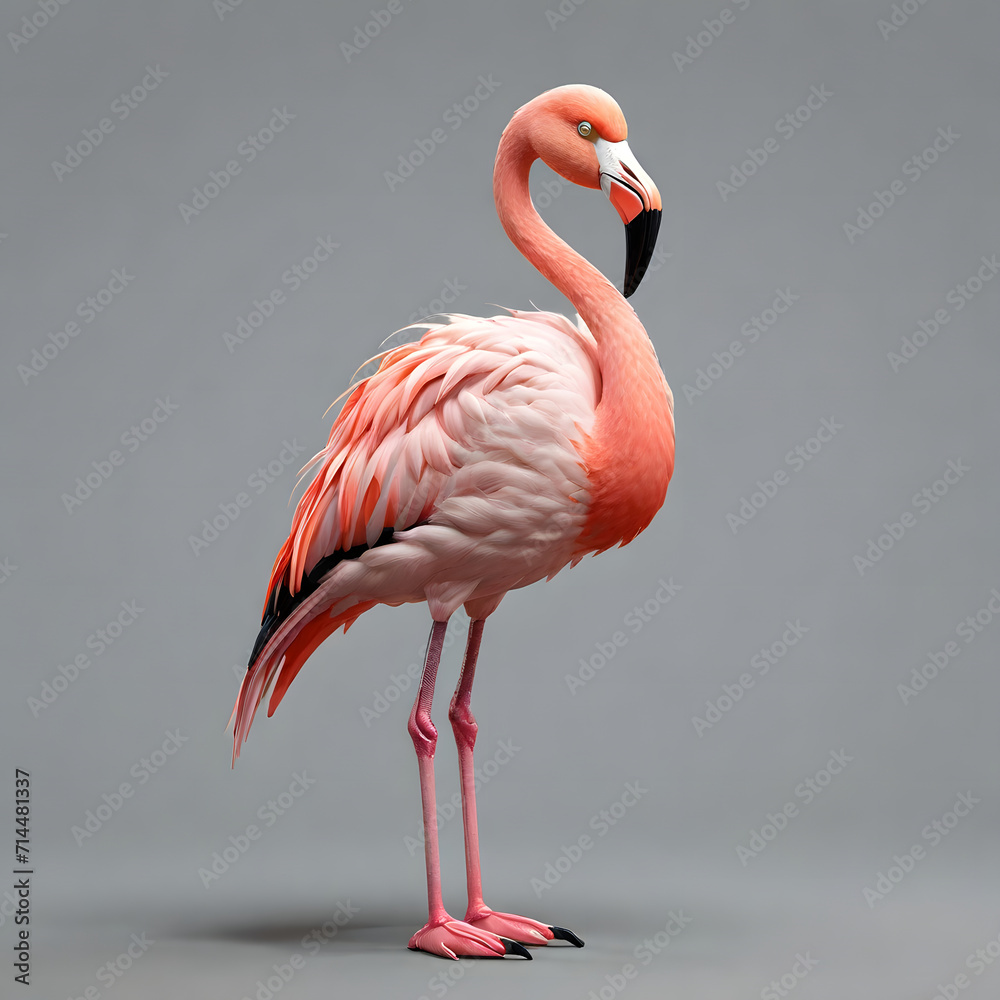 Minimalist Flamingo