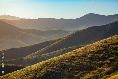 Rolling hills in the late afternoon, Lompoc California, USA