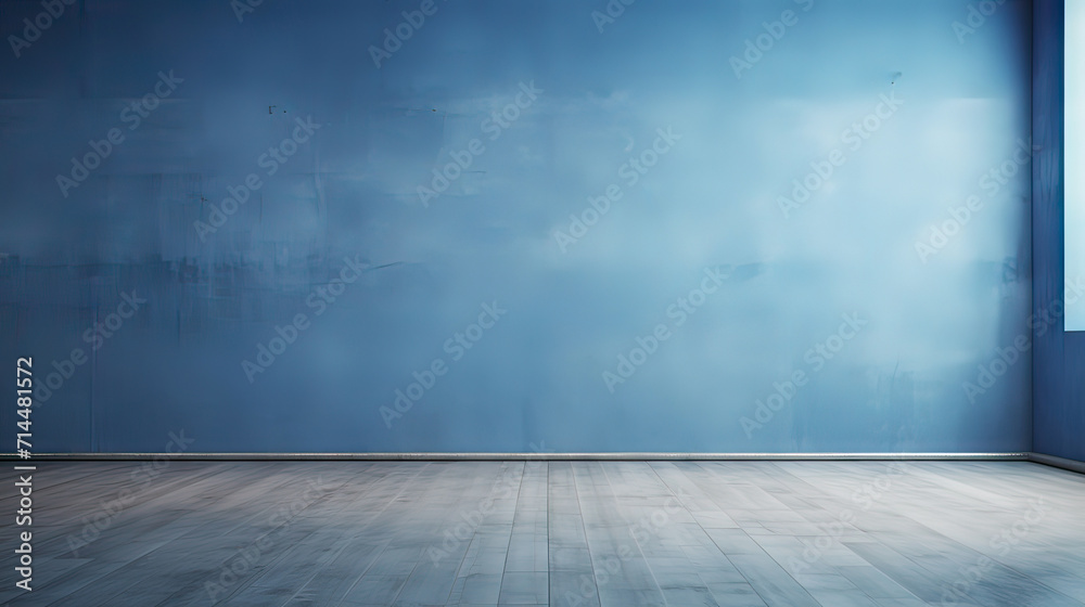 plant against a blue wall background with copy space plant against a blue wall background with copy space