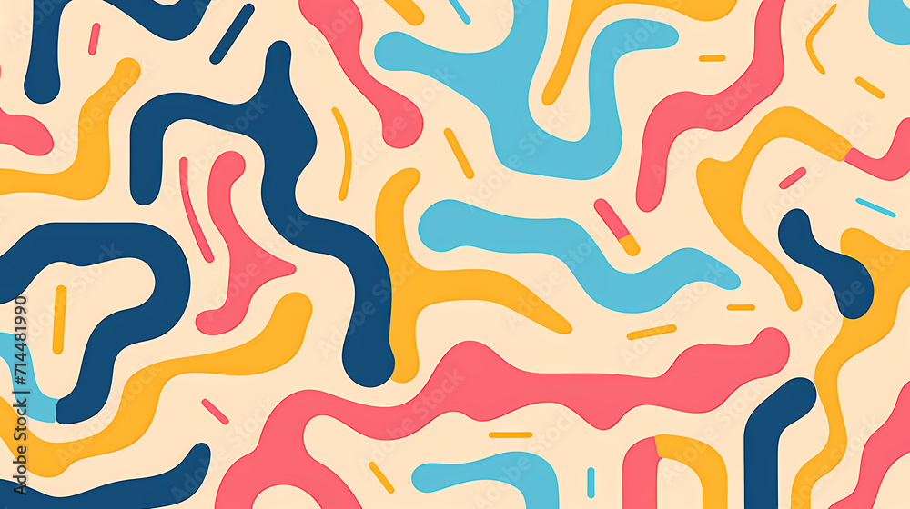 Funny doodle seamless pattern, artistic background Funny doodle seamless pattern, artistic background
