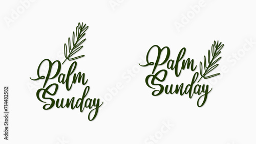 Palm Sunday decorative doodle style for spirituality vector design element