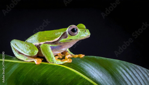 Frog Standing on a Leaf © CreativeStock