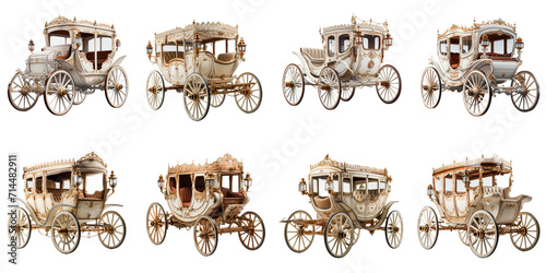 set collection horse drawn carriage Artificial Intelligence Generative