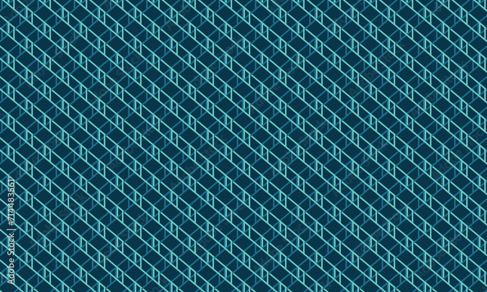Fototapeta premium Dive into tranquility with this blue or mint geometric pattern. Perfect for adding a calm and stylish touch to your contemporary designs.