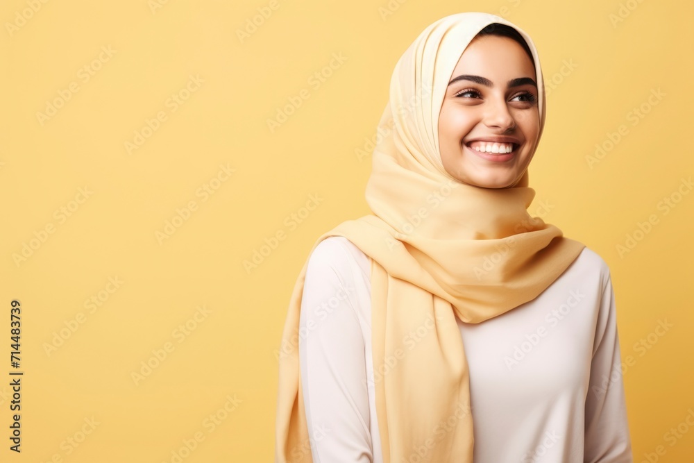 Photo of a beautiful young muslim woman smiling Photo of a beautiful young muslim woman smiling