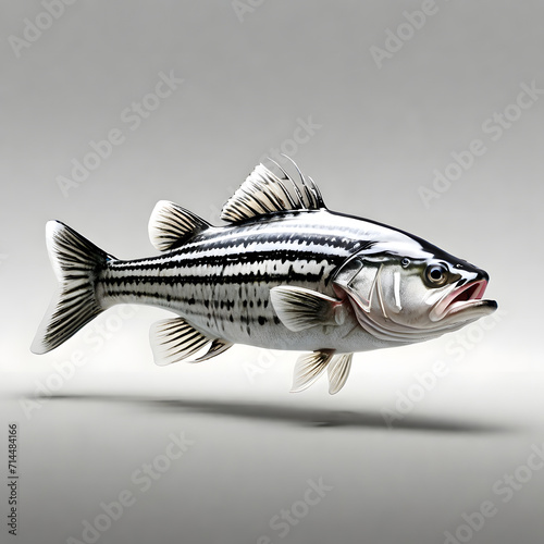 Minimalist Striped Bass Fish
