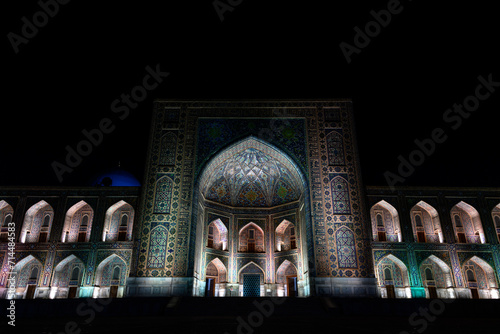 Registan, an old public square in the heart of the ancient city of Samarkand, Uzbekistan. photo