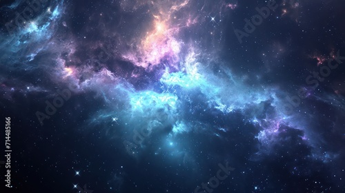 Abstract space background with nebula  stars and galaxies in outer space.
