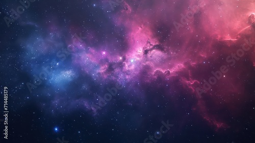 Nebula and stars in deep space  mysterious universe  3D rendering