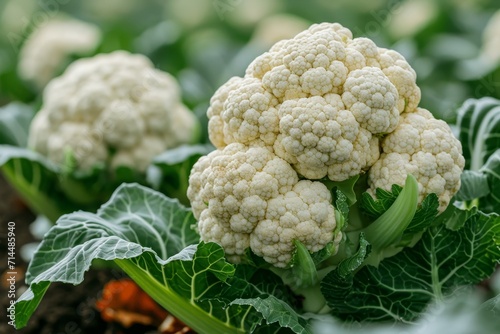 cauliflower in the middle of the tree field professional photography